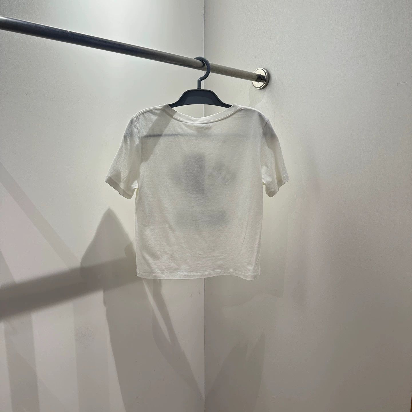 Celine Celine May289 White Classic Logo Embroidered SS Tee S Size S / US 4 / IT 40 - 2 Thumbnail