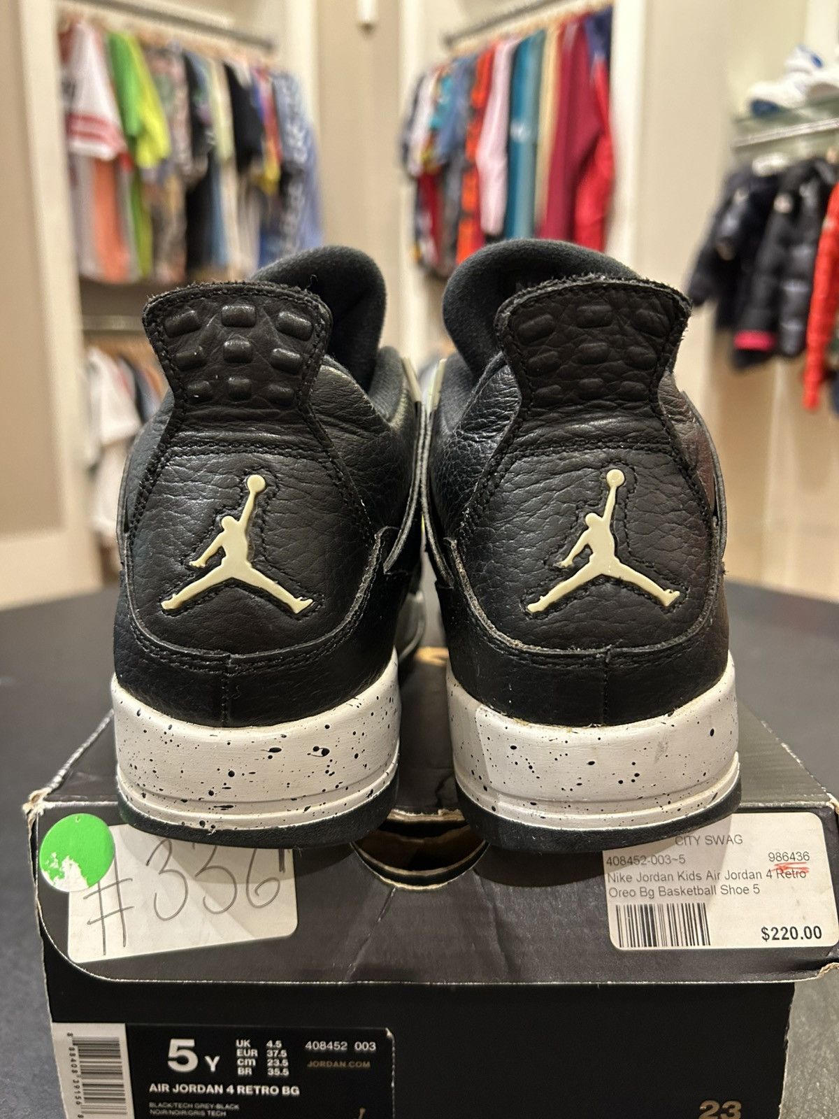 Jordan Brand Jordan 4 Retro ‘Oreo’ GS Size US 5 / EU 37 - 3 Thumbnail