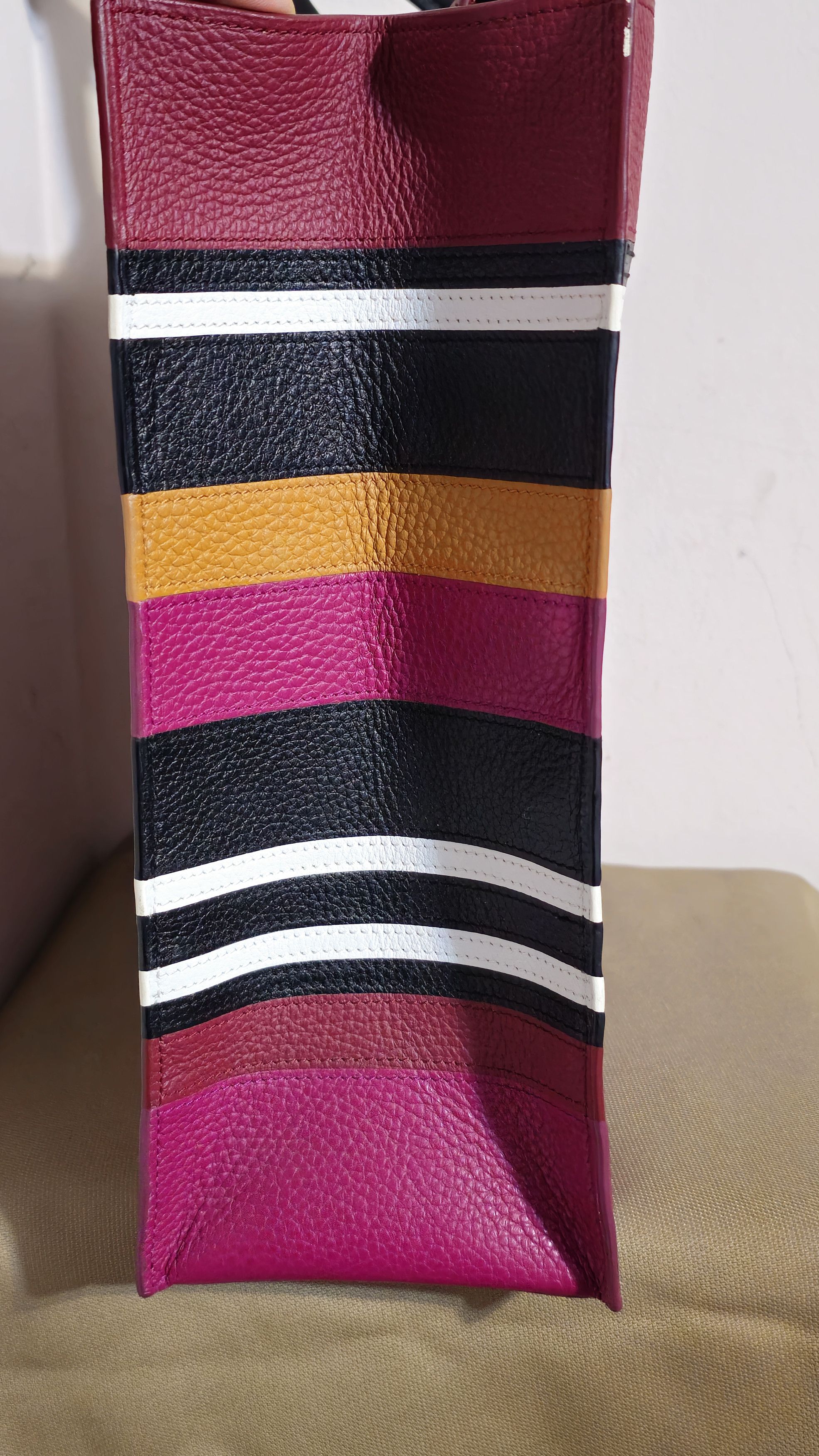 Other Graf Paris Multicolor Striped Leather Tote Bag Size ONE SIZE - 3 Thumbnail