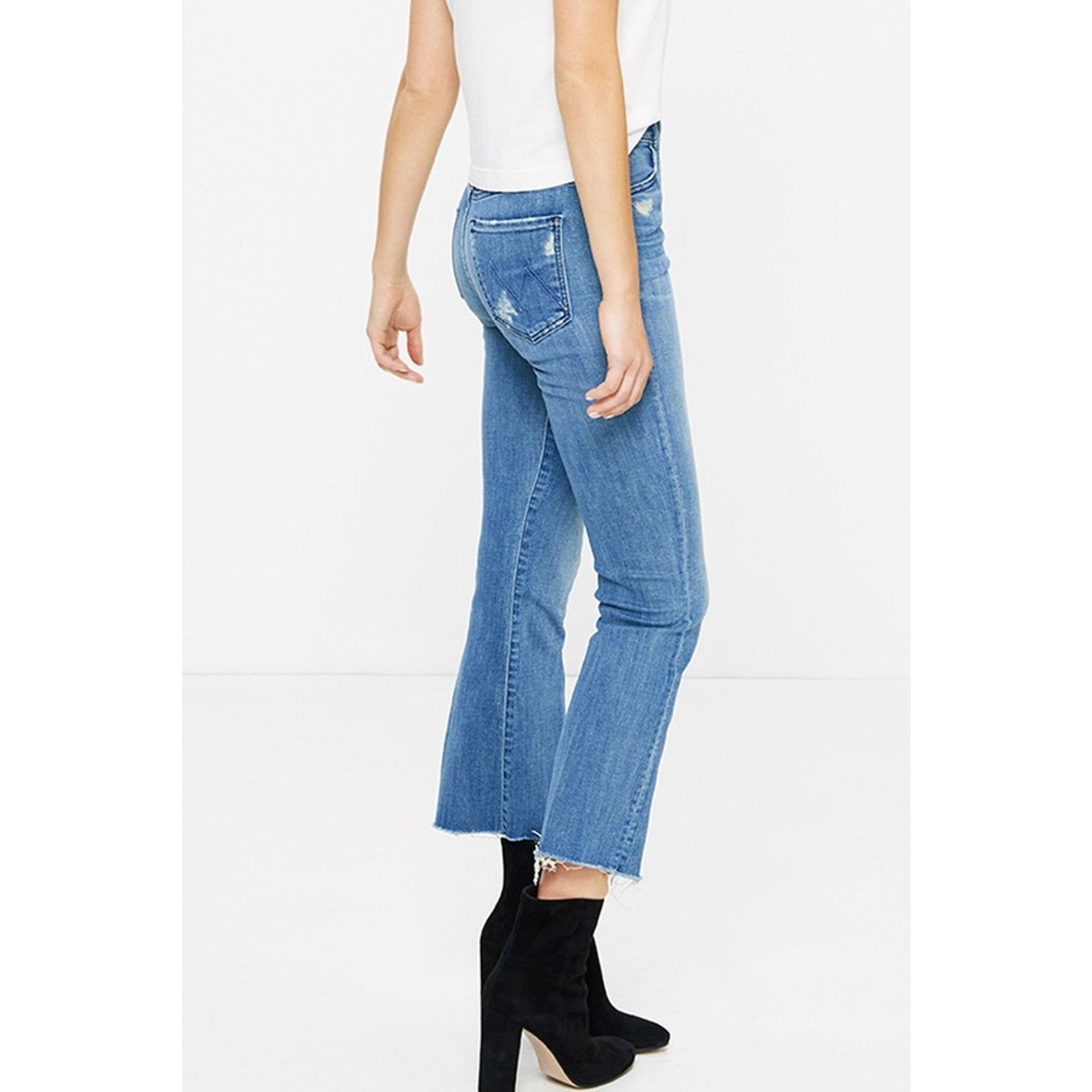 MOTHER Mother Denim Hustle Ankle Fray High Rise In Graffiti Girl 24 Size 24" / US 00 / IT 34 - 3 Thumbnail
