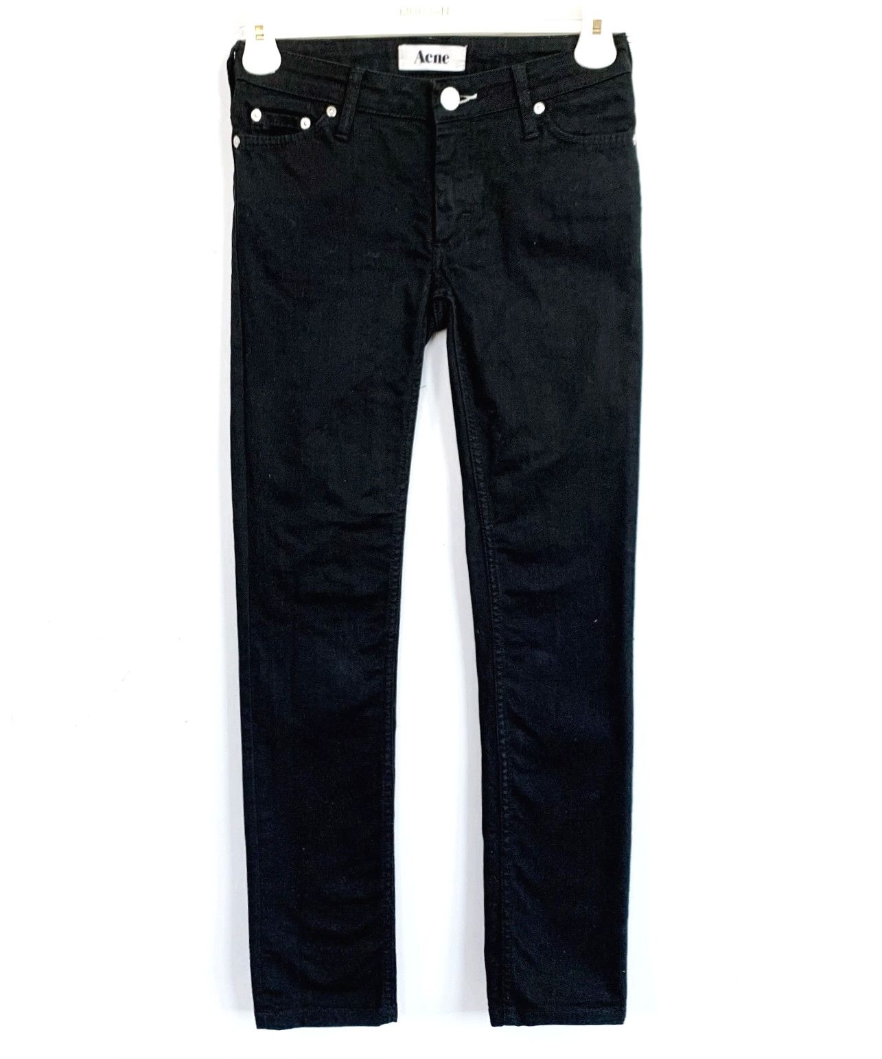Acne Studios 🔴 Acne Studios Jeans Black Denim Kex Wet Pockets Size 26/32 Size 26" / US 2 / IT 38 - 1 Thumbnail