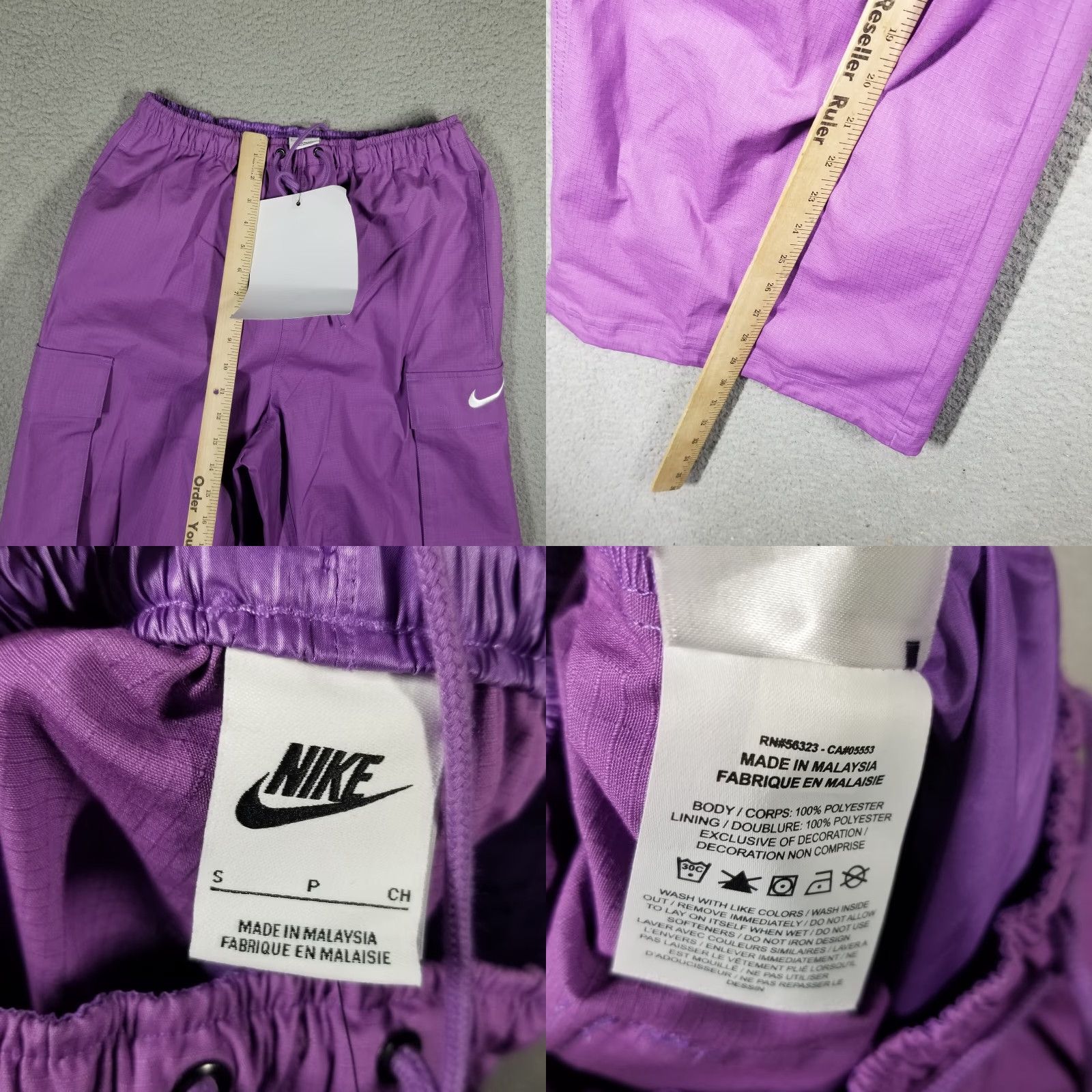 Nike Nike Cargo Pants 30X30 Purple Unisex Adults Regular Wide-Leg Cargo Style 90s Hip Hop Color Sample FV7520-521 Size US 30 / EU 46 - 8 Thumbnail