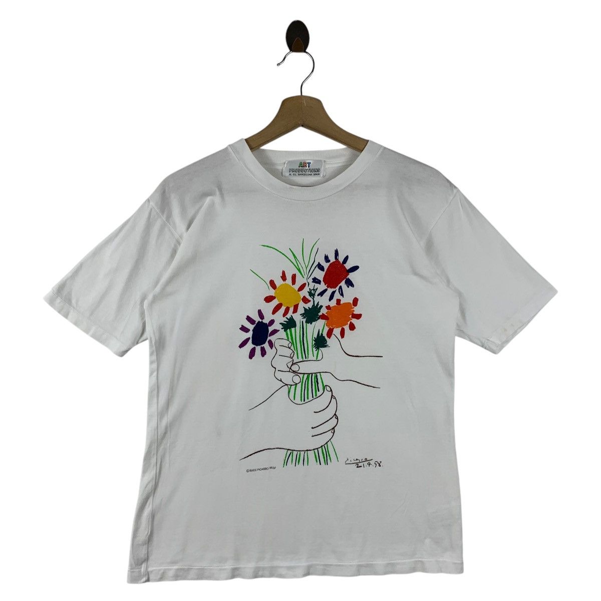 Vintage Vintage PABLO PICASSO art printed tee Size US XL / EU 56 / 4 - 1 Thumbnail