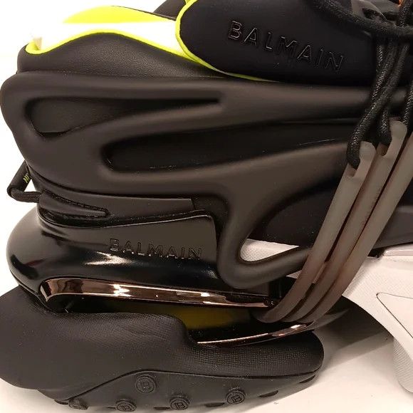 Balmain Balmain Men's Unicorn Blk/Neon Low Chunky Sneakers - EU46 Size US 13 / EU 46 - 9 Thumbnail