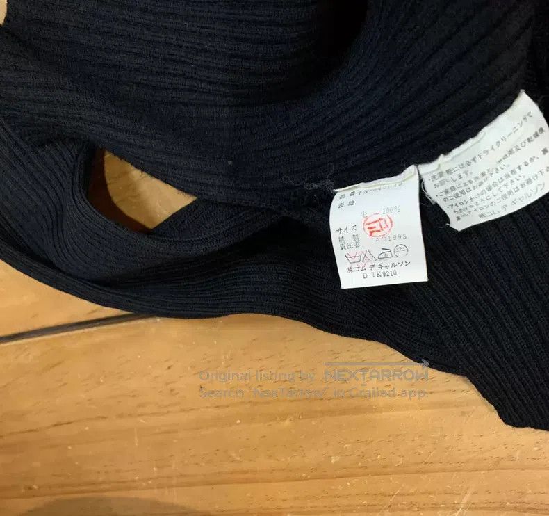 Comme des Garcons Comme Des Garcons Black Ribbed Knit Wool Sweater Size M / US 6-8 / IT 42-44 - 8 Thumbnail