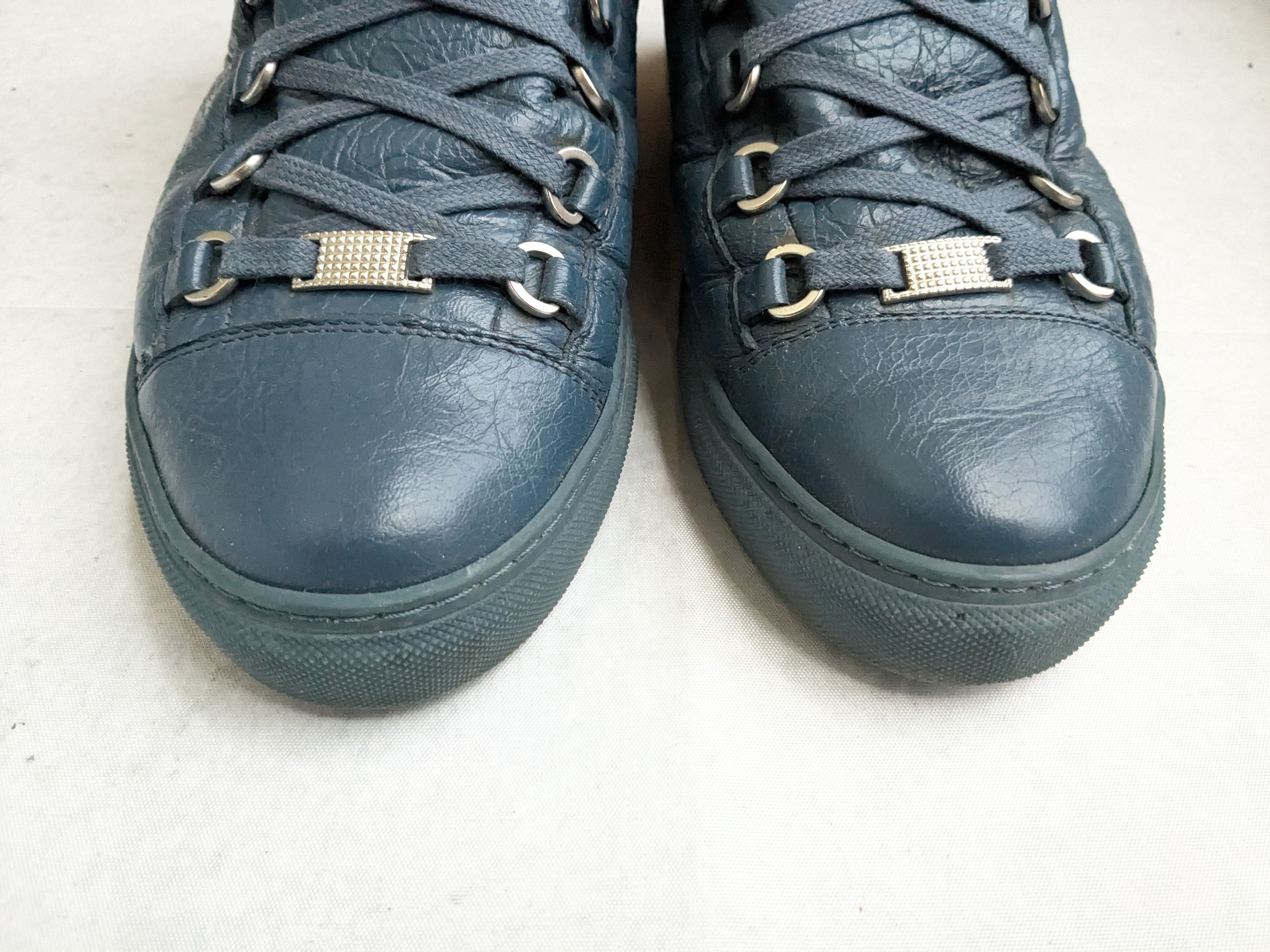 Balenciaga Balenciaga Arena Blue Leather 8 High Tops Lace Up Size US 8 / EU 41 - 4 Thumbnail