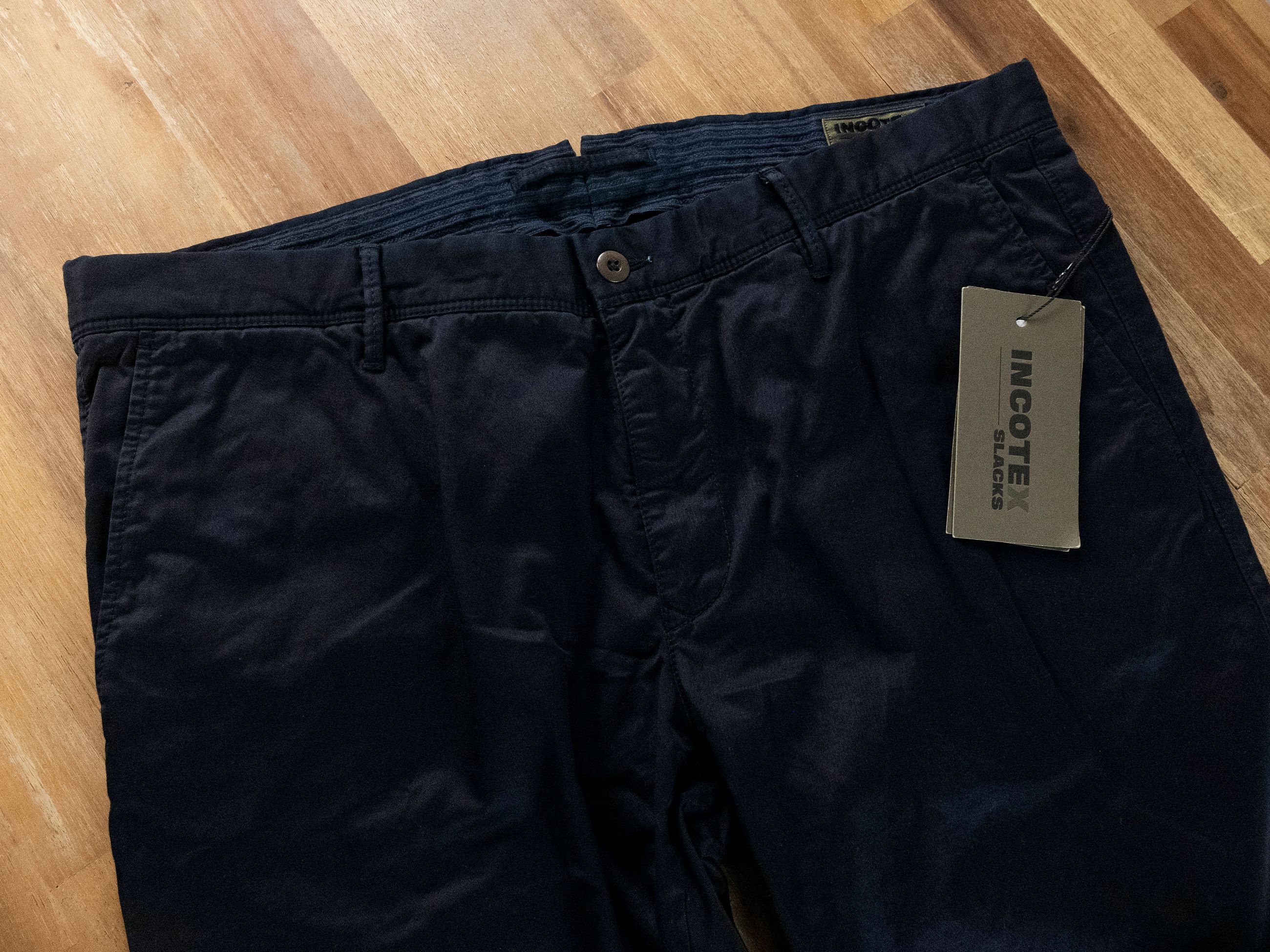 Incotex INCOTEX Slacks dark navy blue slim fit cotton chino pants 38 Size US 38 / EU 54 - 2 Thumbnail