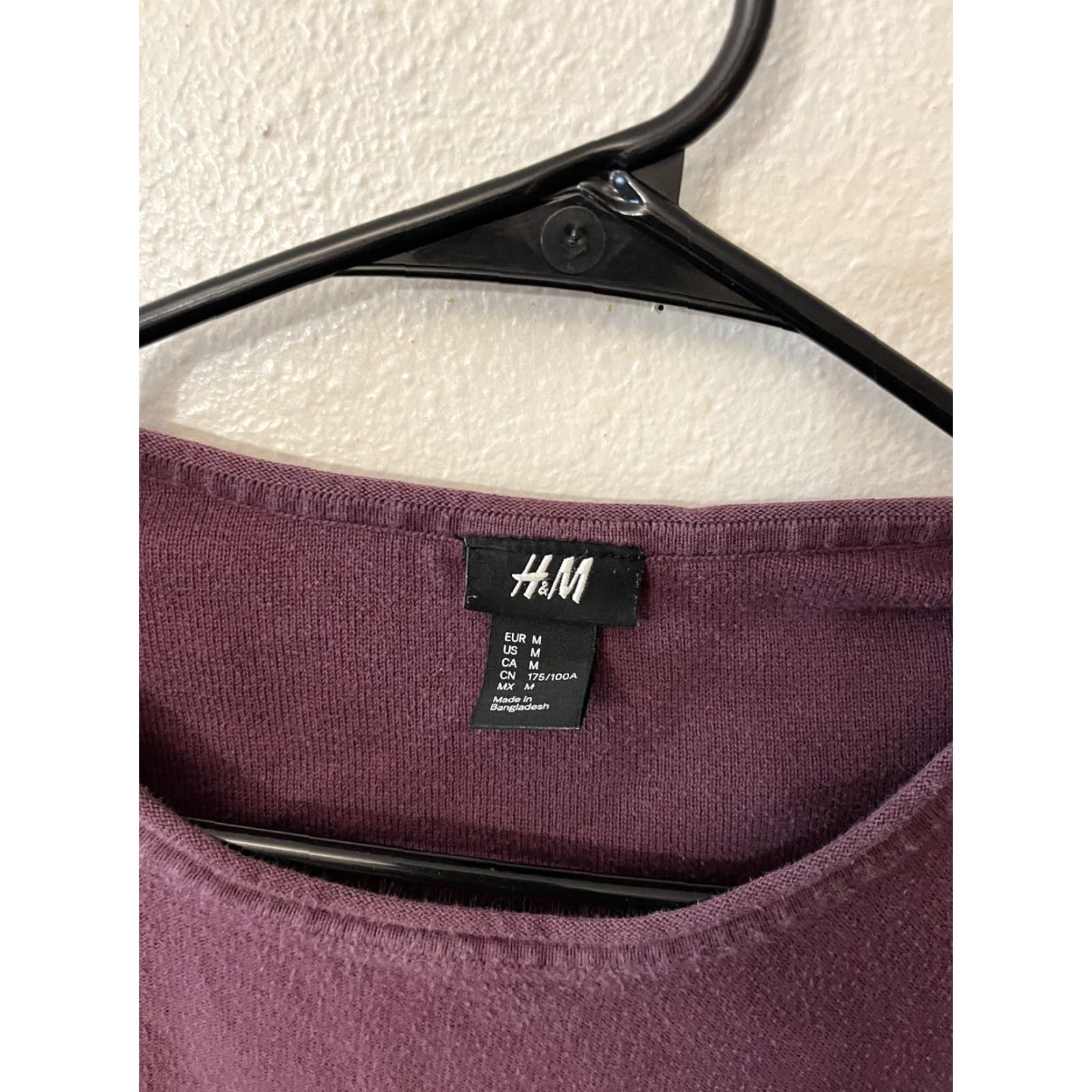 H&M H&M Womens Pullover Sweater Maroon Long Sleeve Crew Neck Medium Cotton Size M / US 6-8 / IT 42-44 - 2 Thumbnail