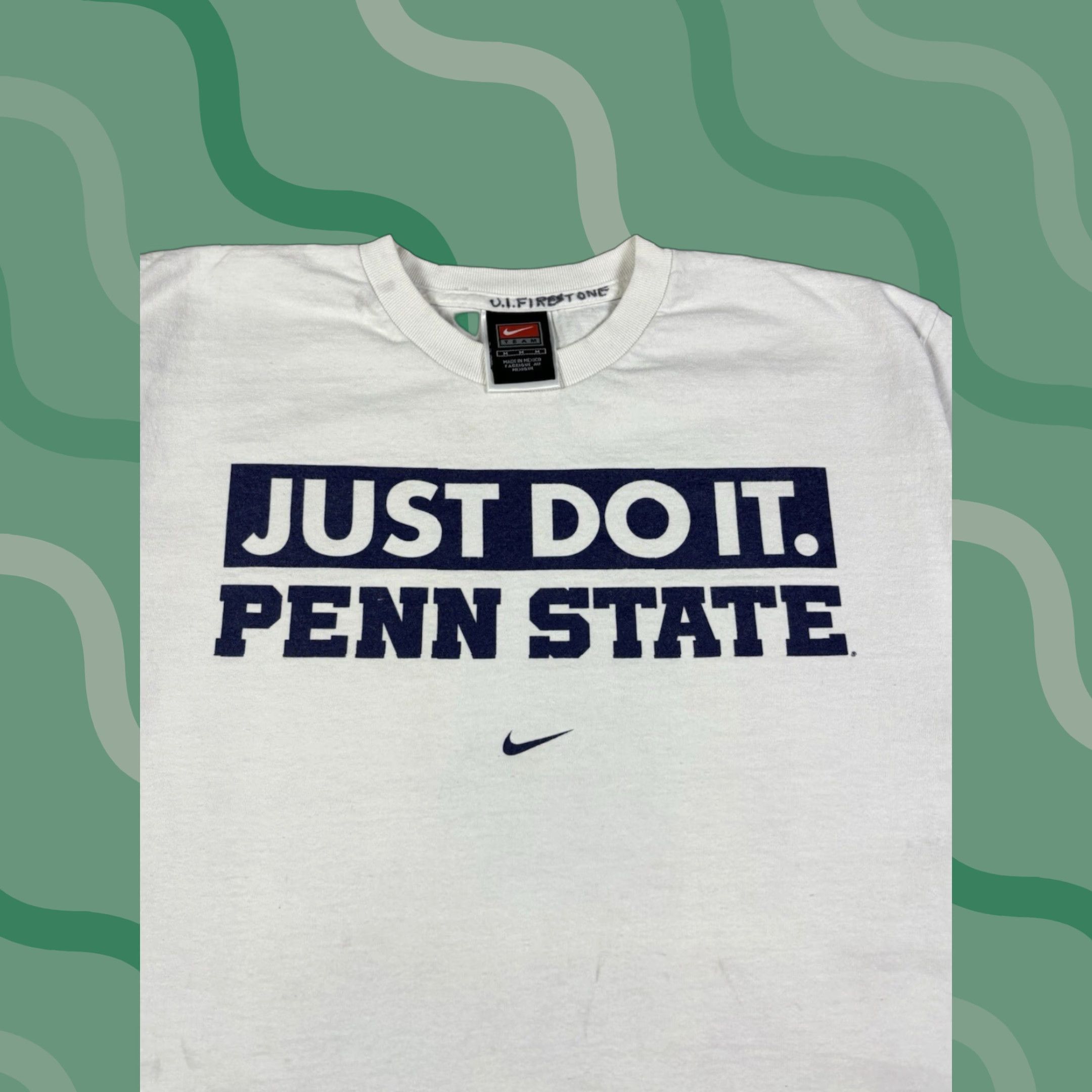 Nike VINTAGE Nike Penn State Just Do It T Shirt Center Swoosh size M Size US M / EU 48-50 / 2 - 1 Thumbnail