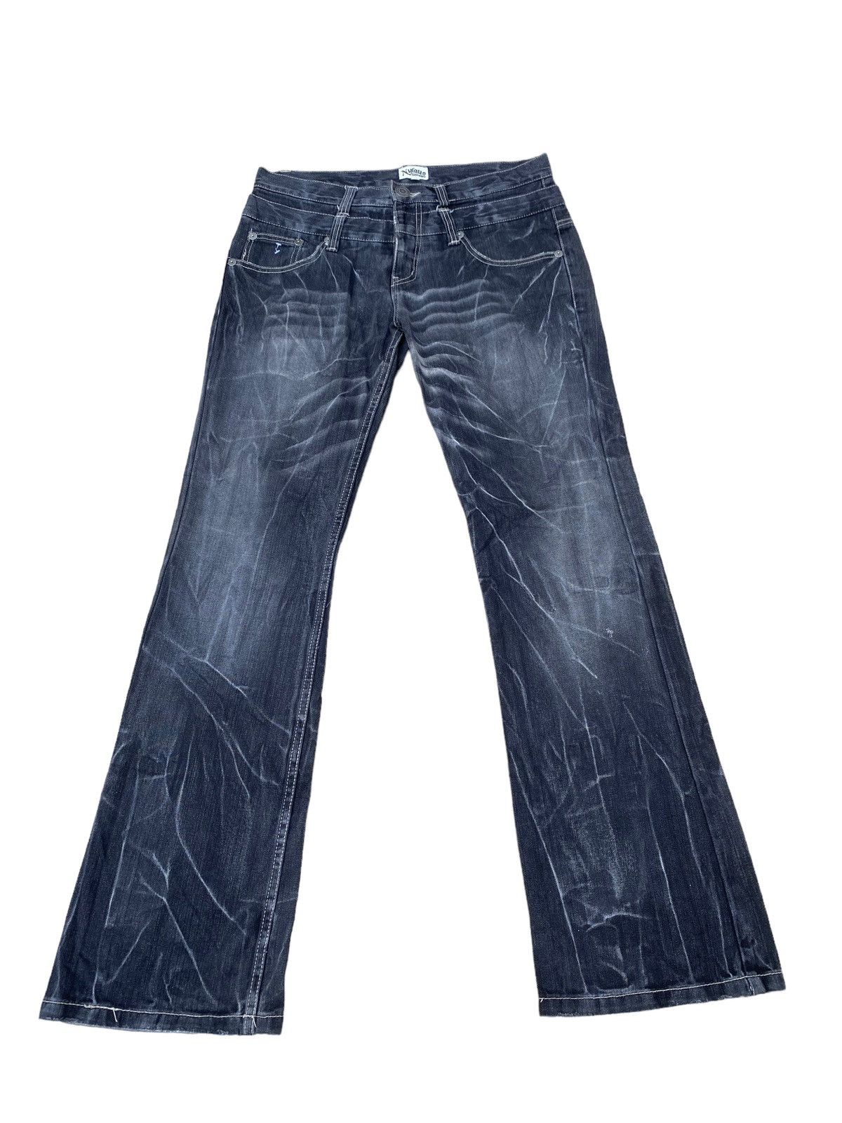 Japanese Brand Vintage Nylaus Double Waist Flare Pant Size US 34 / EU 50 - 2 Thumbnail