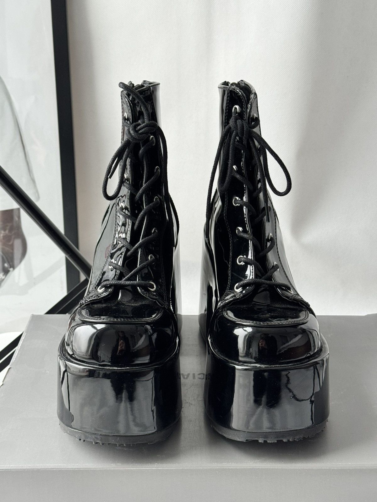 Demonia Cult Demonia Avant Garde Black Platform Hi Boots 10US Punk Grunge Size US 10 / IT 40 - 11 Thumbnail