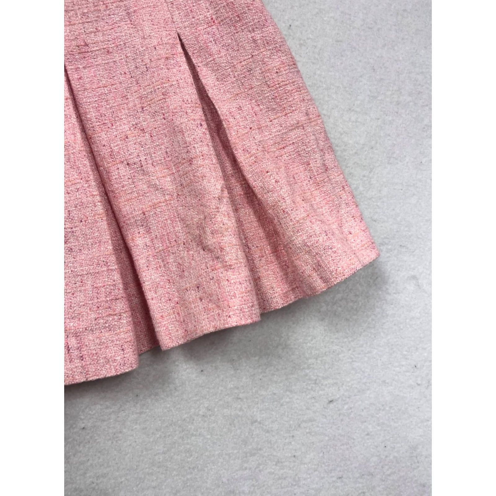 Pinko Liquid Pink Pleated Mini Skirt Women's 2, Short, Cotton Linen Silk Viscose Polyester Blend, Zip Closure, Dry Clean, Casual Vintage: No, 90s? Size 26" / US 2 / IT 38 - 7 Thumbnail