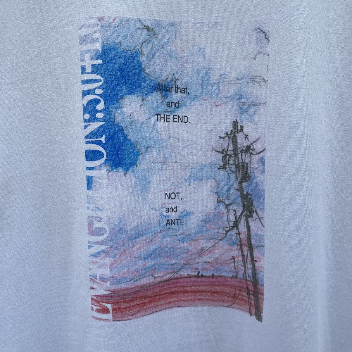 Anime Evangelion Neon Genesis Japanese Anime ERD GRUNGE THRASHED T Size US L / EU 52-54 / 3 - 3 Thumbnail