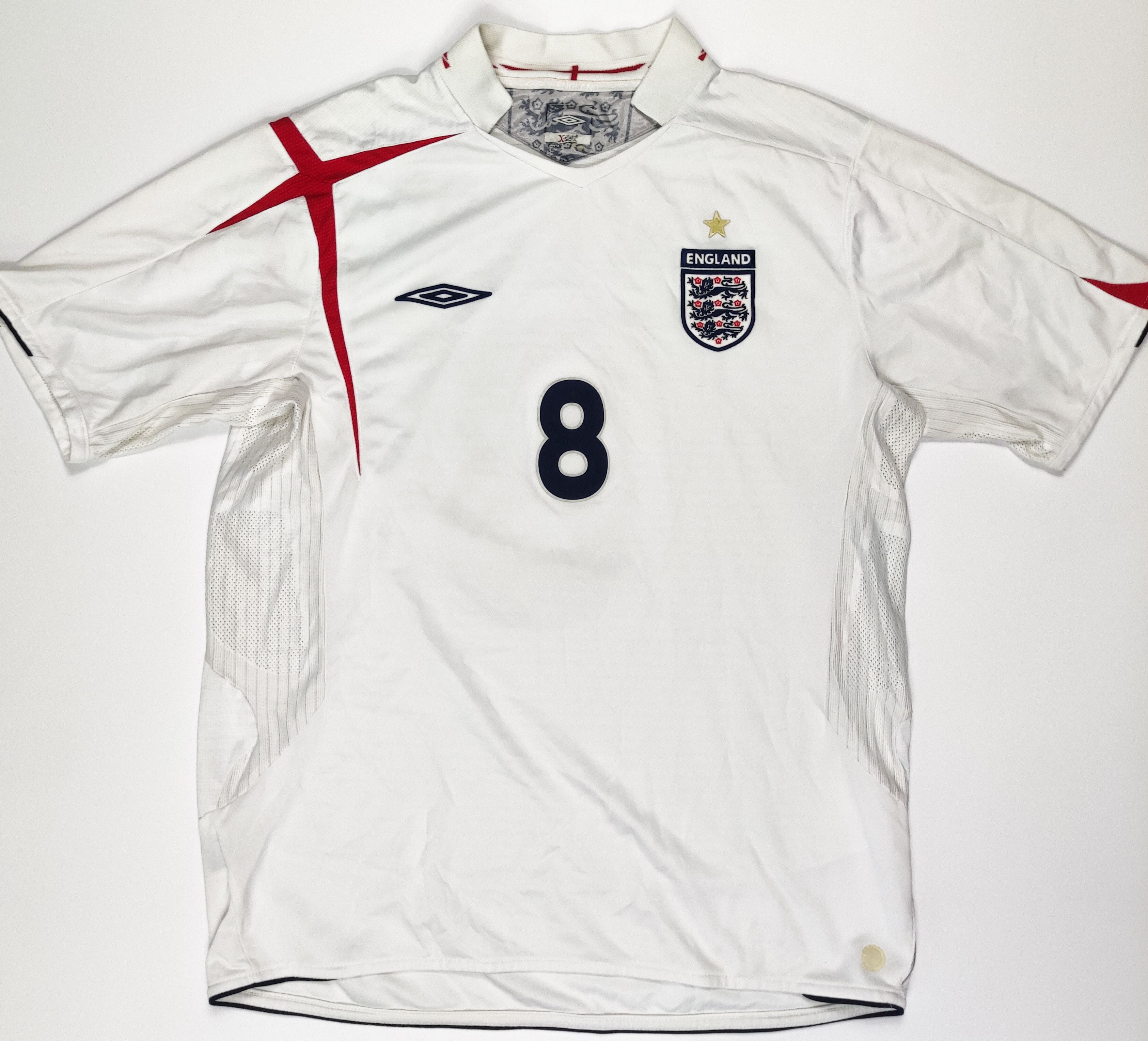 Umbro Lampard #8 England 2006 2007 Umbro Home Shirt Kit Jersey Size US XL / EU 56 / 4 - 2 Thumbnail