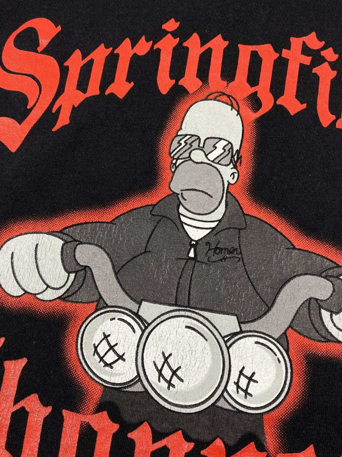 The Simpsons × Vintage Vintage Homer The Simpsons Springfield Choppers T-Shirt Size US XL / EU 56 / 4 - 3 Thumbnail