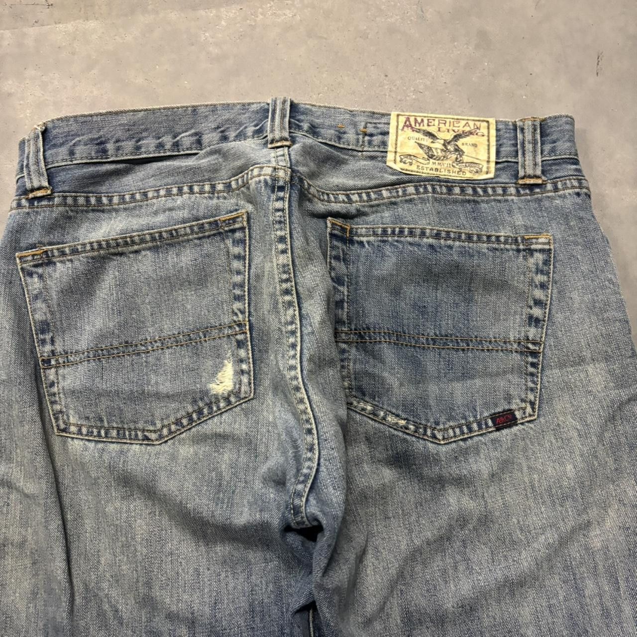 Japanese Brand × Vintage Crazy Vintage Y2K/2000s Grunge Faded Medium Wash Denim Jeans! Size US 34 / EU 50 - 7 Thumbnail