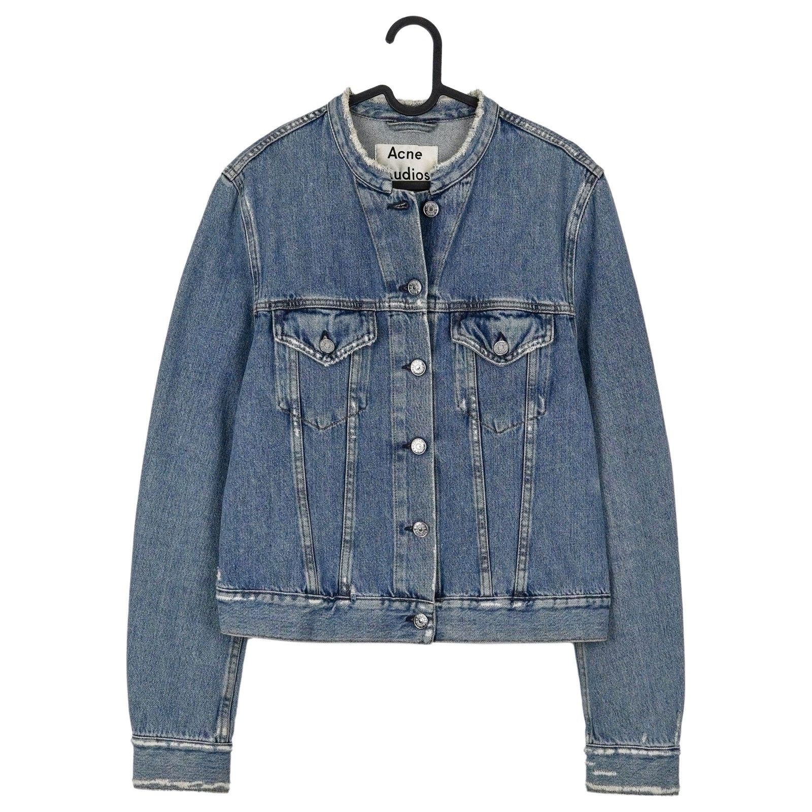 Acne Studios Acne studios top ind fray ss16 blue womens denim
