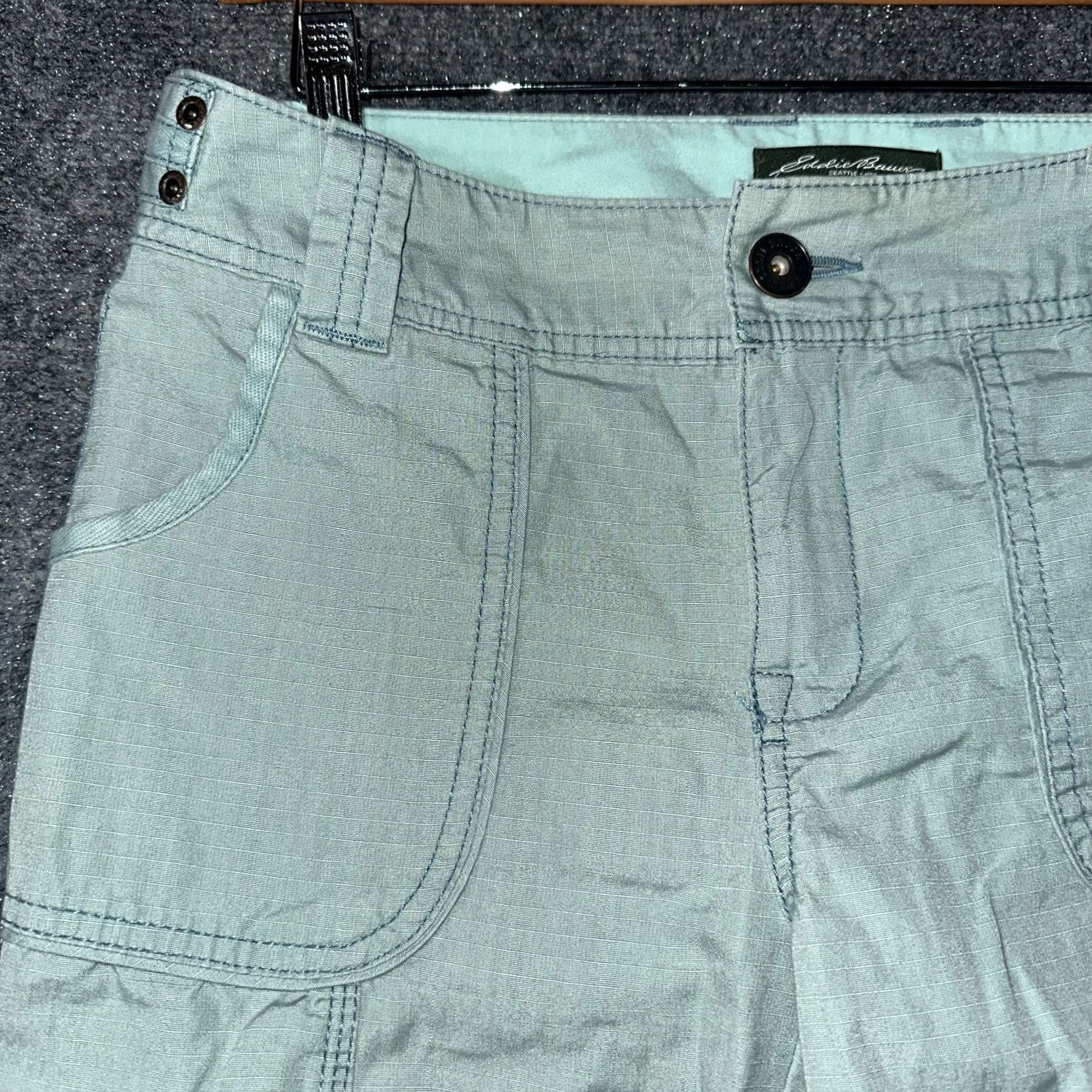 Eddie Bauer Eddie Bauer Pants Womens 6 Green Cotton Mercer Fit Cargo Pockets Size 28" / US 6 / IT 42 - 4 Thumbnail
