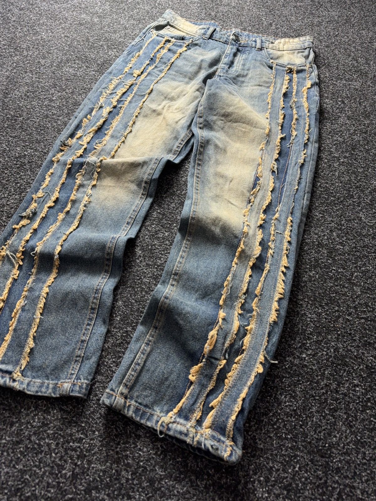 Japanese Brand Japanese Avant Garde Punk Style Distressed Panel Denim Jeans Size US 30 / EU 46 - 3 Thumbnail
