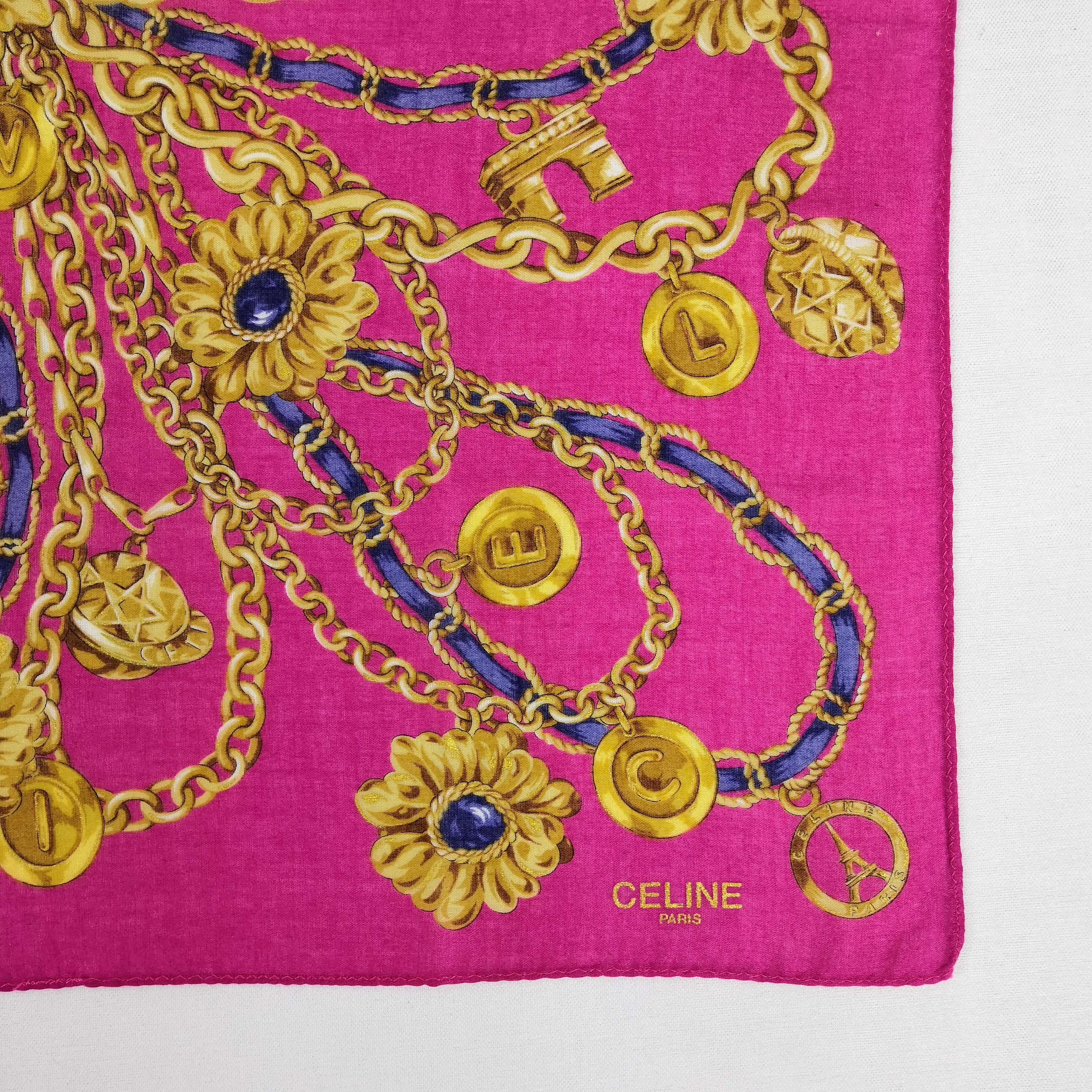 Japanese Brand Vintage Celine Paris Bandana Handkerchief Neckerchief Size ONE SIZE - 3 Thumbnail