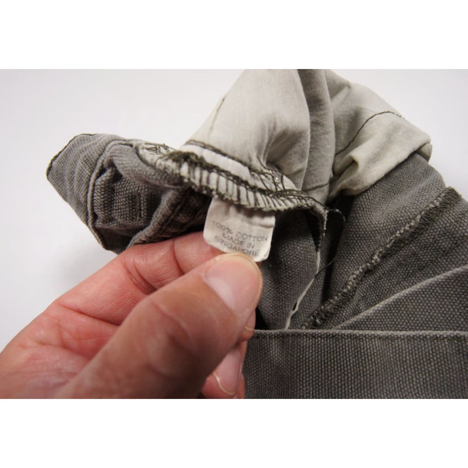 J.Crew VINTAGE JCrew Shorts Men 33 Gray Canvas Flat Front 9" Inseam Oarsman Adult Regular Mens Size US 33 - 6 Thumbnail