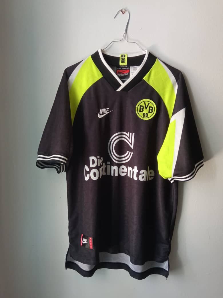 Vintage Nike Borussia Dortmund 1995/96 Away Retro Jersey XL