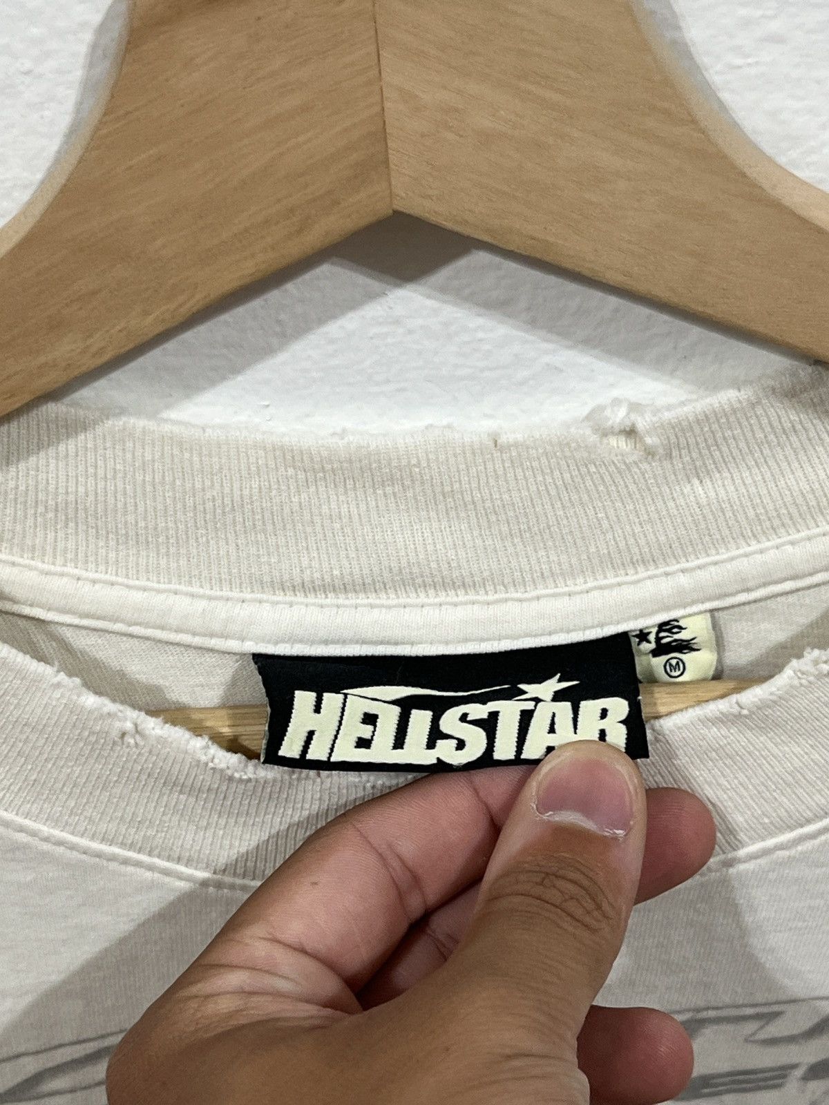 HELLSTAR Hellstar Ogre Face L/S White Tee Size US M / EU 48-50 / 2 - 2 Thumbnail