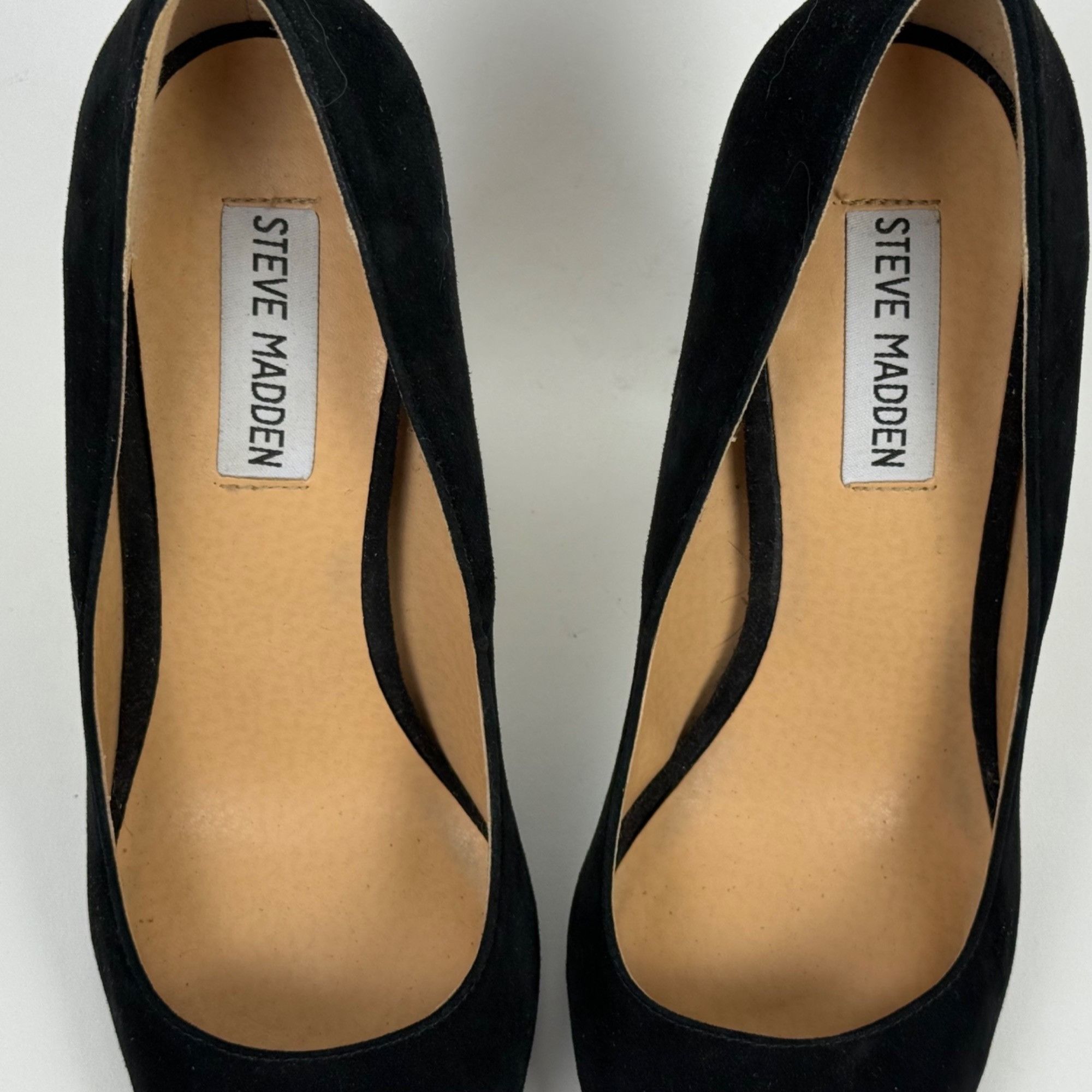 Steve Madden Steve Madden Calista Women's Black Suede Heels Pumps Block H Size US 7.5 / IT 37.5 - 4 Thumbnail