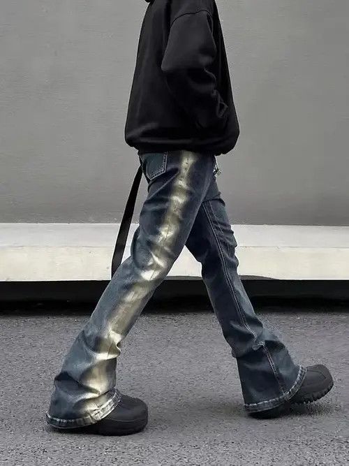 Japanese Brand Vintage wash gradient bootcut jeans Size US 32 / EU 48 - 3 Thumbnail