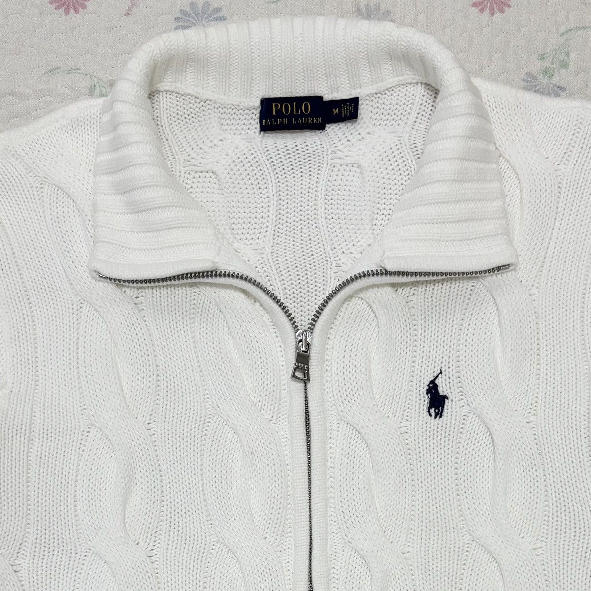 Polo Ralph Lauren Polo Ralph Lauren Big Cable Knit Zip Up Sweater Size M / US 6-8 / IT 42-44 - 2 Thumbnail