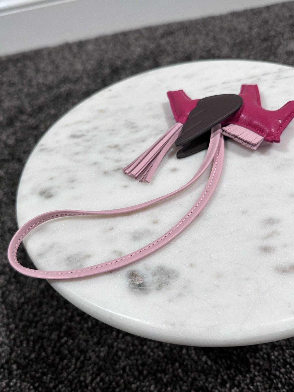 Hermes Hermes Pink/Red Leather MM Rodeo Pegasus Horse Bag Charm Size ONE SIZE - 5 Thumbnail
