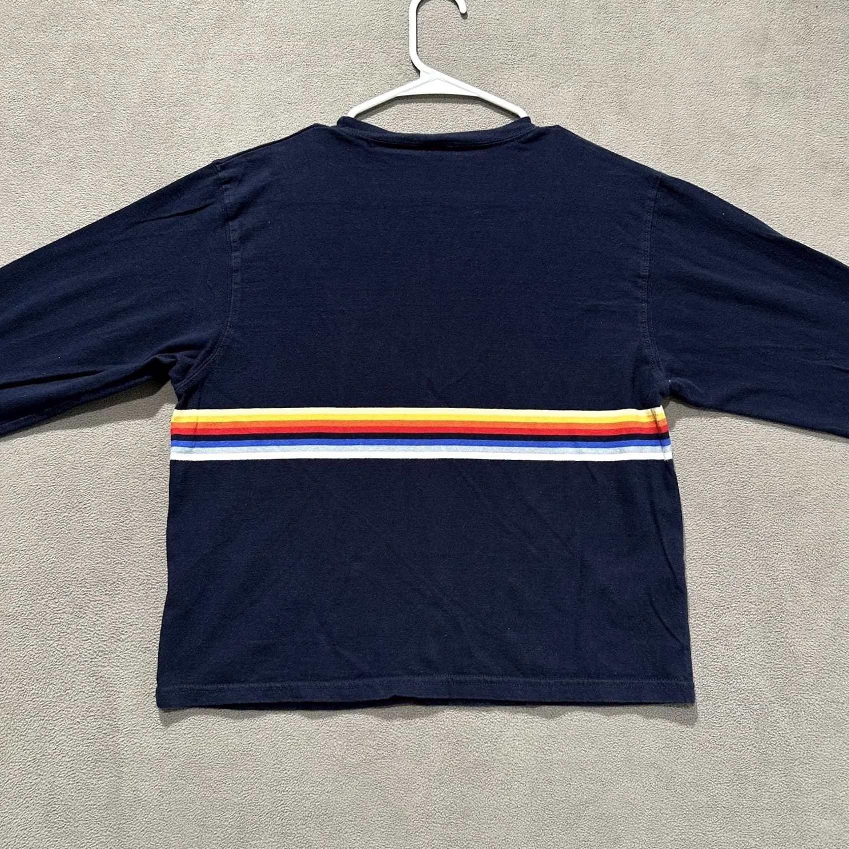 Brandy Melville John Galt Brandy Melville Top Womens Small Blue Rainbow Striped Long Sleeve GUC Size S / US 4 / IT 40 - 2 Thumbnail
