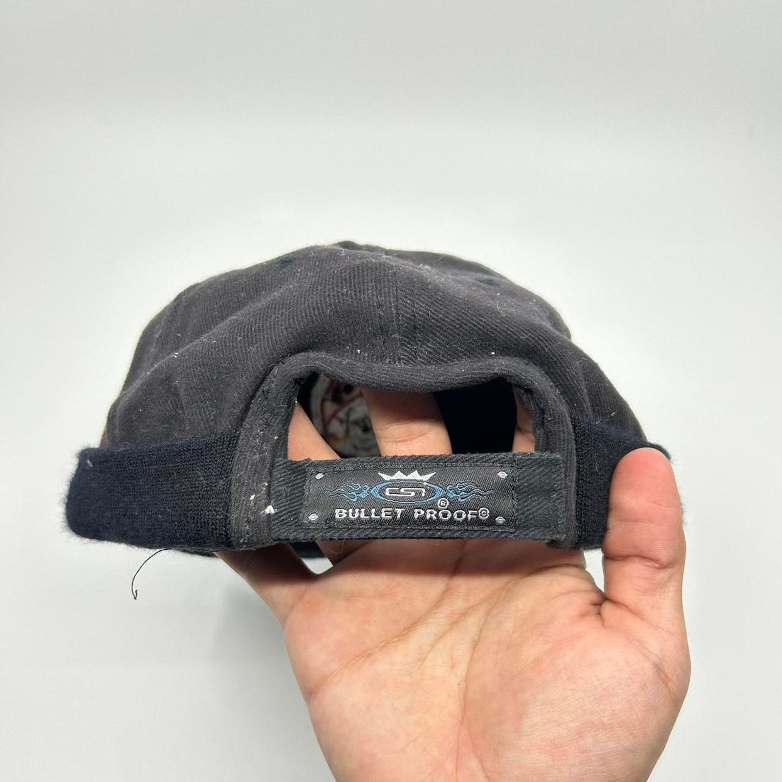 Other Y2K Black and red flame skull cap with no brim Size ONE SIZE - 3 Thumbnail