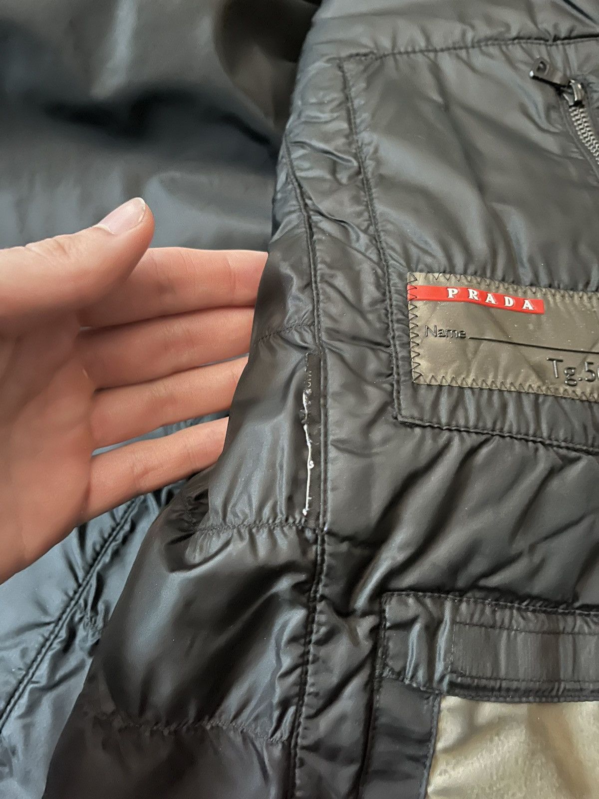 Prada Prada Vintage nylon grey bomber jacket 2000s Size US M / EU 48-50 / 2 - 15 Thumbnail