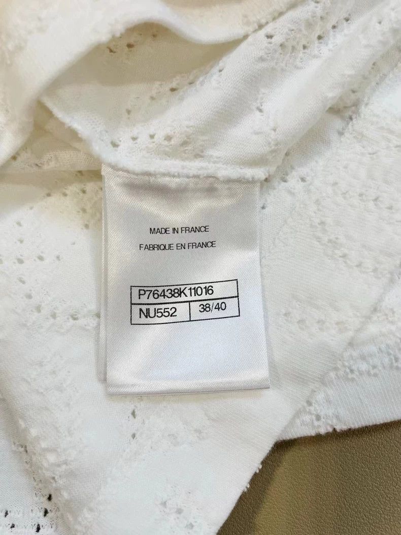 Chanel Chanel Hollow-out logo short sleeves Nextarrow-2505 Size XS / US 0-2 / IT 36-38 - 5 Thumbnail