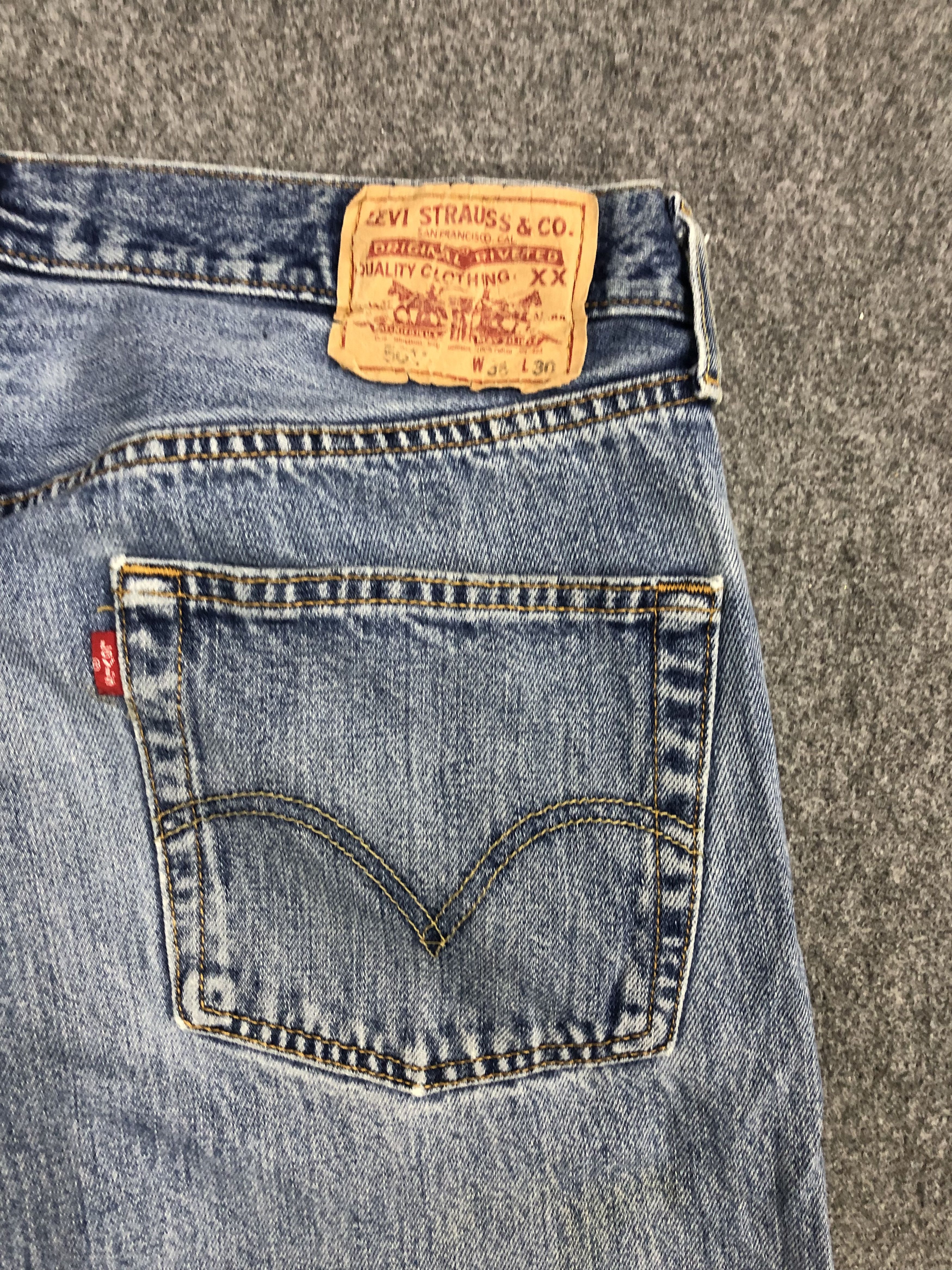 Levi's × Vintage Vintage 90s Levis 501 Light Wash Jeans DP0978 Size US 36 / EU 52 - 15 Thumbnail