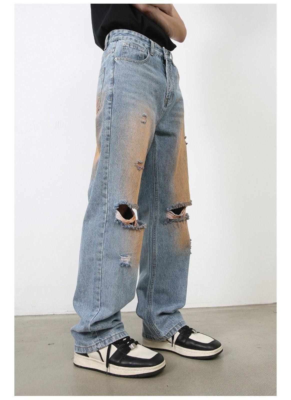 Other Gradient Distressed Blue Denim Jeans Size US 30 / EU 46 - 5 Thumbnail
