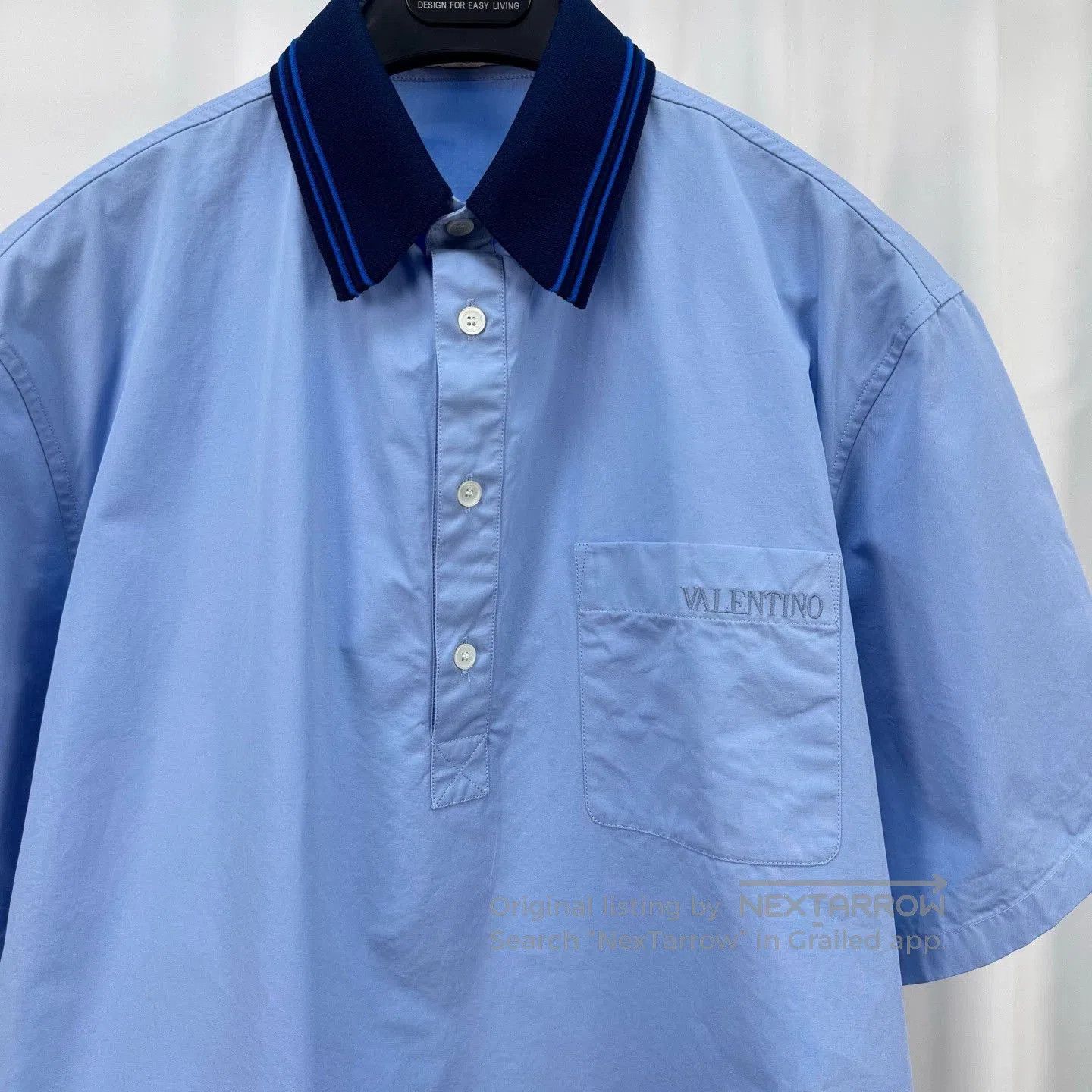 Valentino blue embroidered polo shirt by valentino. Size US M / EU 48-50 / 2 - 3 Thumbnail