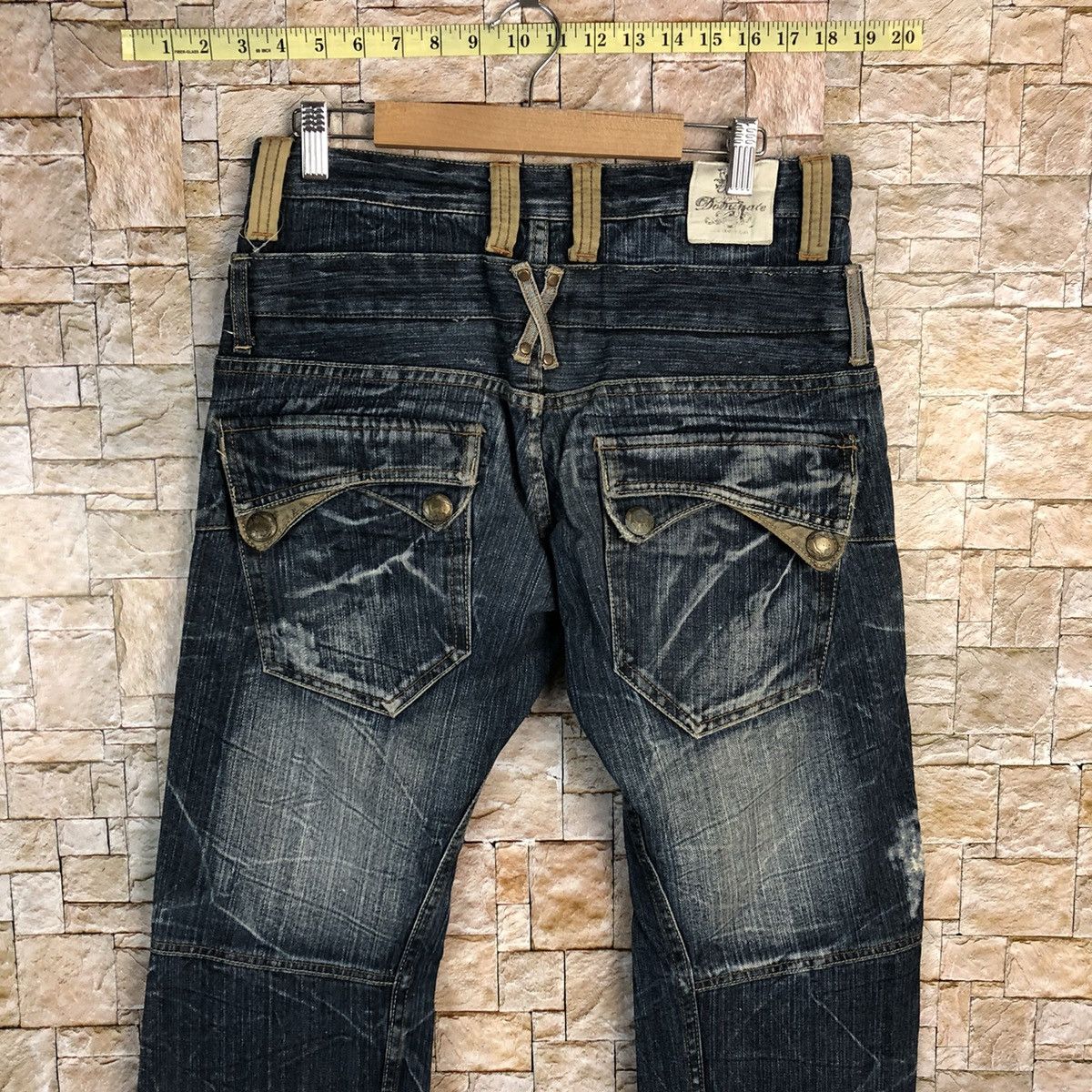 Japanese Brand DL Dominate faded double waist Distressed Denim Pants #A432 Size US 30 / EU 46 - 13 Thumbnail