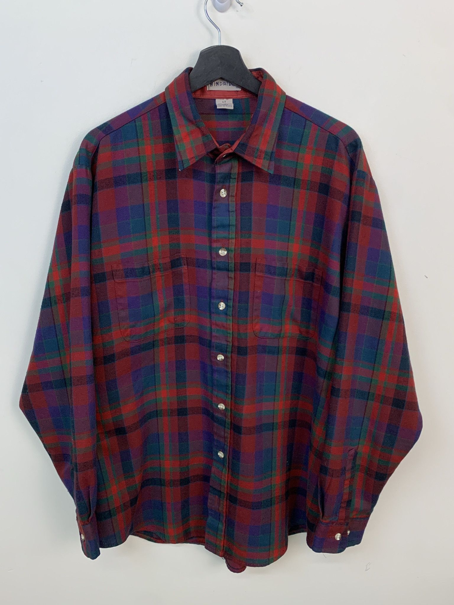 Flannel × Vintage Vintage Flannel 1990s Red Check Flannel Top Size Large Tall Size US L / EU 52-54 / 3 - 1 Thumbnail