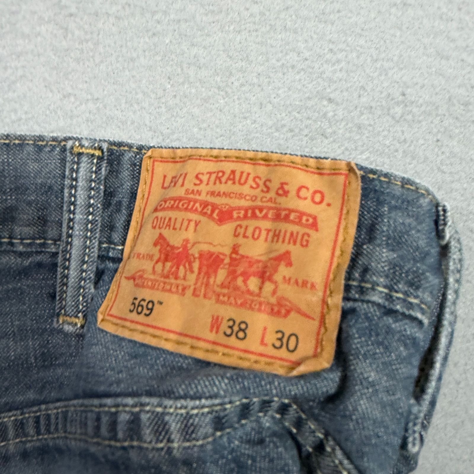 Levi's Vintage Levis 569 Loose Fit Jeans Men's 38x30 Blue y2k Baggy Size US 38 / EU 54 - 7 Thumbnail