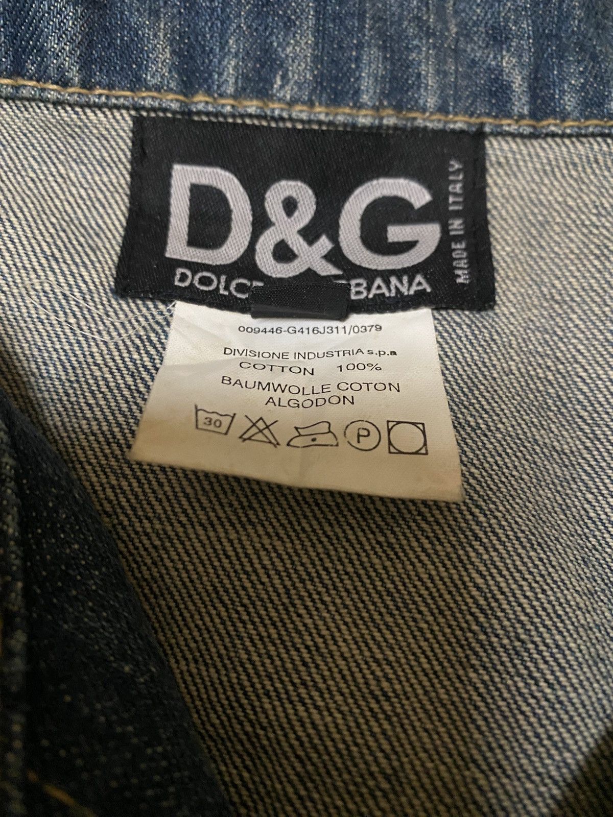 Dolce & Gabbana D&G Nicely Faded Type 3 Style Denim Jacket Size US M / EU 48-50 / 2 - 12 Thumbnail