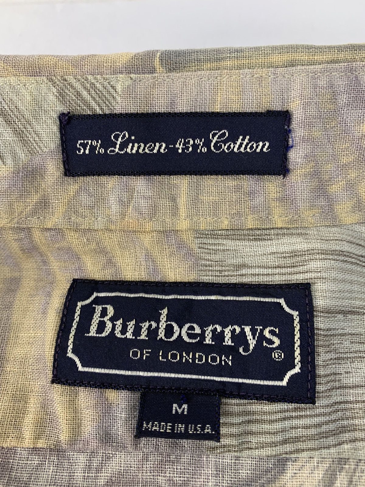 Burberry × Vintage Rare 90s Burberrys Of London Button Up Shirt Shell Design Size US L / EU 52-54 / 3 - 4 Thumbnail
