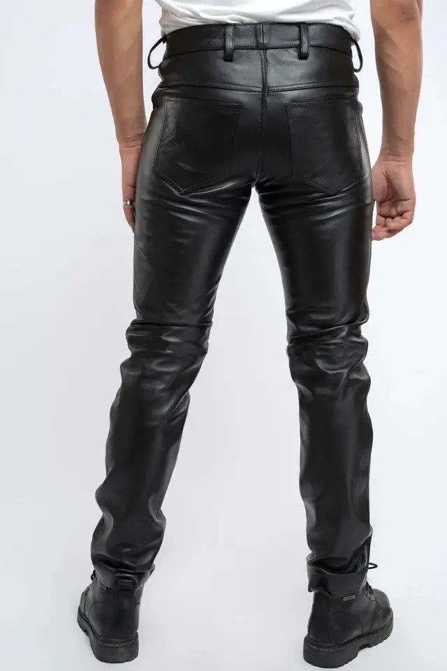 Japanese Brand × Vintage PU Leather Pants Slim Fit Size US 32 / EU 48 - 4 Thumbnail