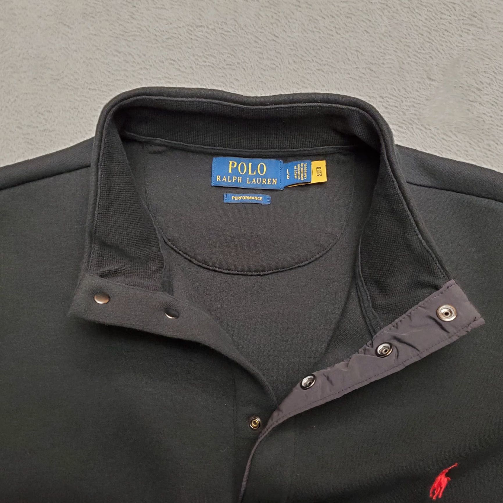 Polo Ralph Lauren Polo Ralph Lauren Shirt Men Large Black 1/4 Snap Long Sleeve Performance Stretch Polo Shirt Black Mens L Size US L / EU 52-54 / 3 - 3 Thumbnail