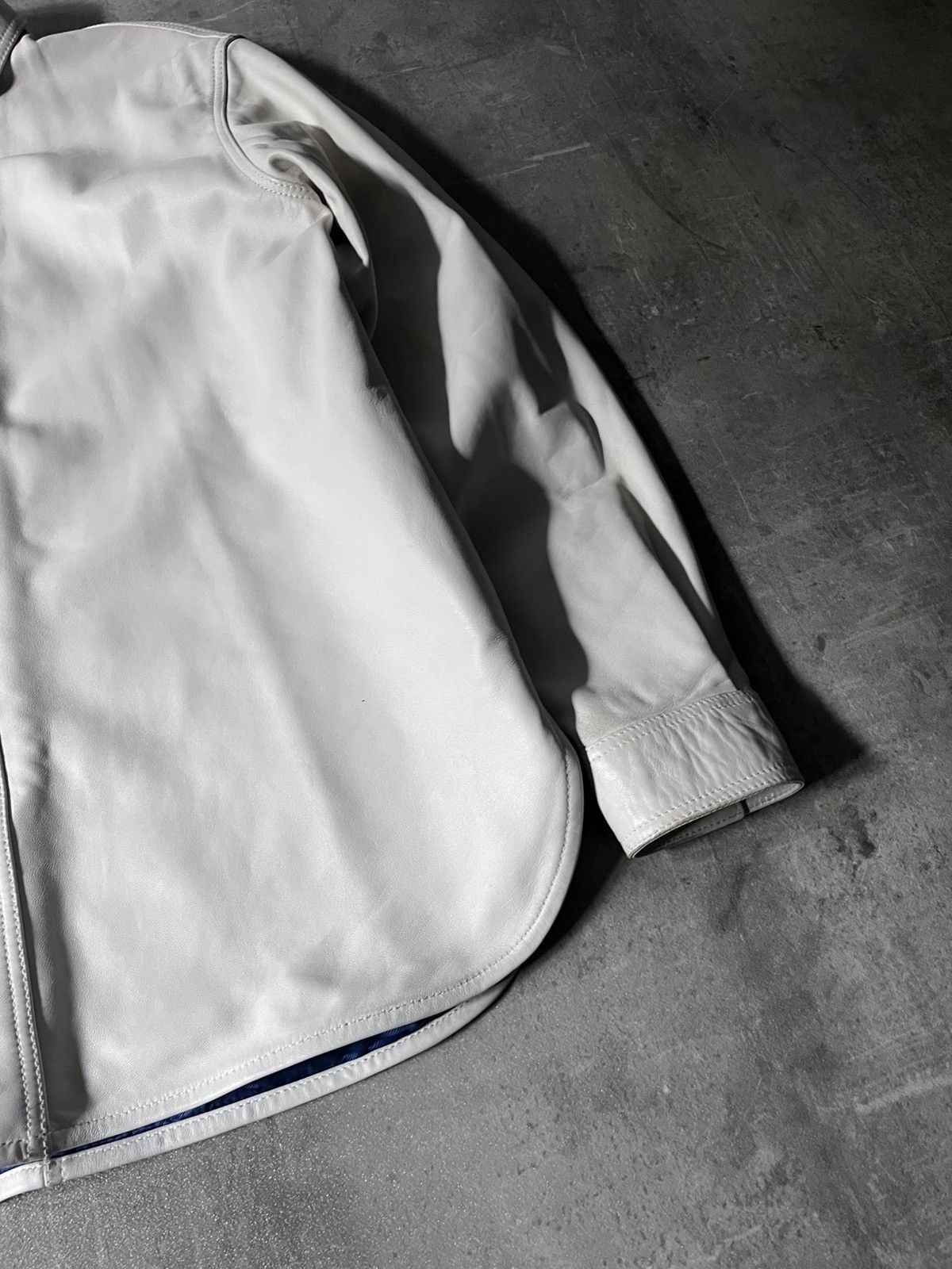 Acne Studios Acne Studios Bia Konst white lamb leather shirt jacket rare Size US M / EU 48-50 / 2 - 3 Thumbnail