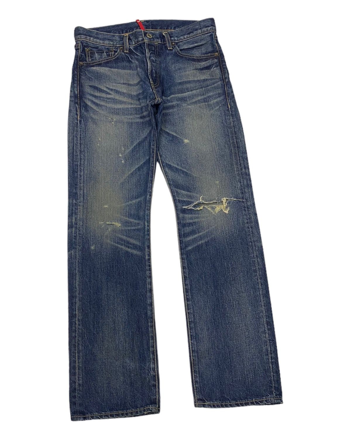 Undercover × Uniqlo VINTAGE UNIQLO UJ DISTRESSED DENIM JEANS UNDERCOVER STYLE Size US 31 - 2 Thumbnail