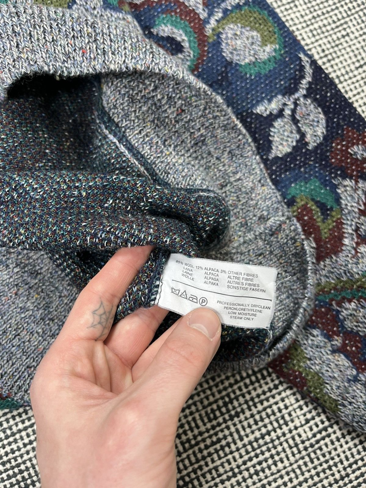 Missoni Vintage missoni crazy pattern knit wool sweater rare luxury Size US M / EU 48-50 / 2 - 9 Thumbnail