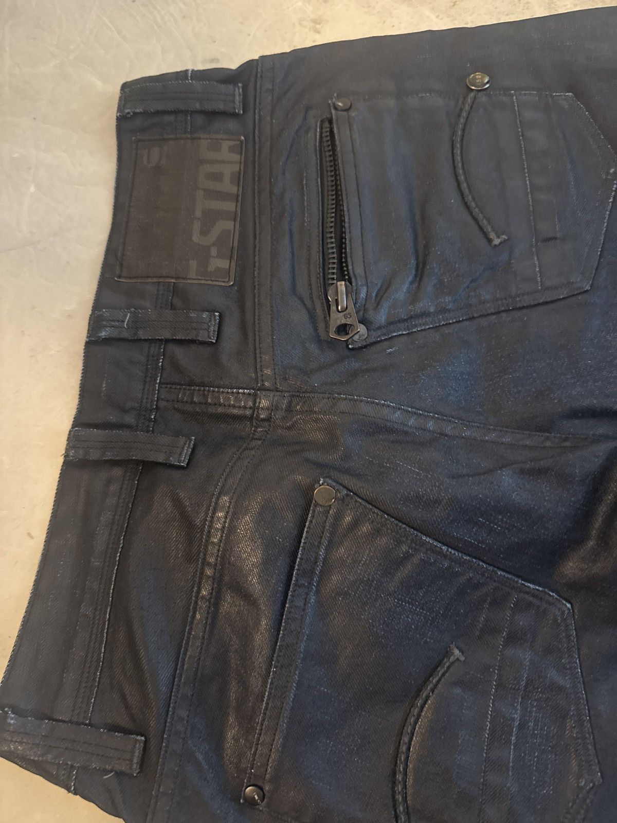 G-Star G Star waxed black denim Size US 29 - 6 Thumbnail