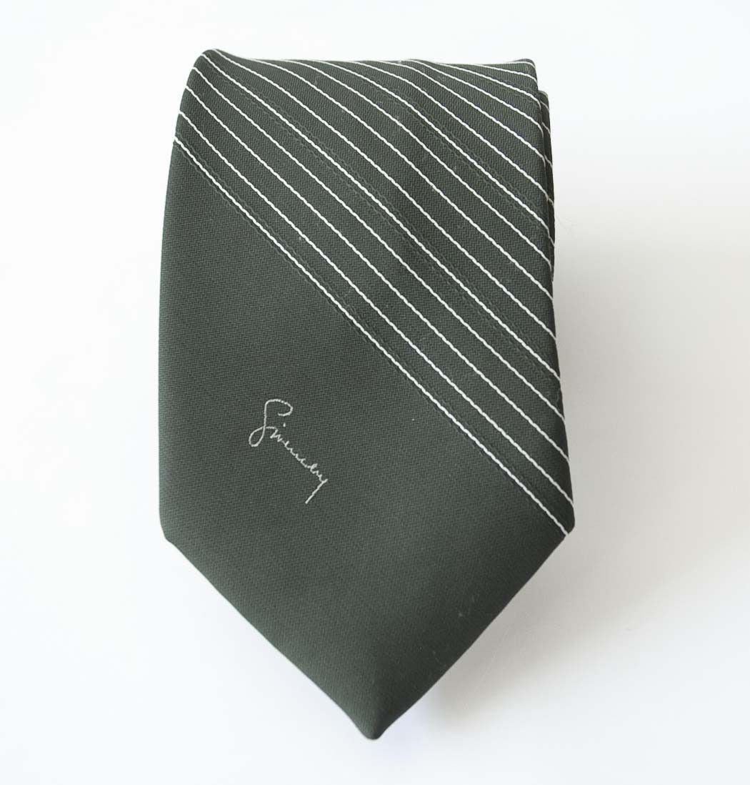 Givenchy × Vintage Givenchy Tie 100% Polyester Green Vintage Size ONE SIZE - 1 Thumbnail